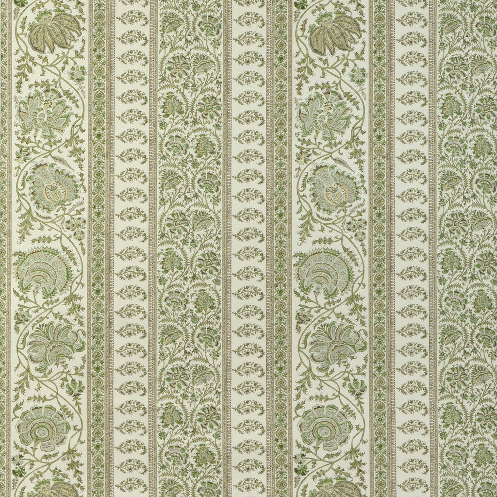 Samples and Purchasing available for Indiennes Stripe Wp - Ivy Green By Lee Jofa | Sarah Bartholomew Wallpapers |Paisley Stripes Wallcovering Print at Designer Wallcoverings and Fabrics