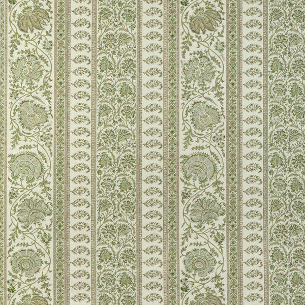 Samples and Purchasing available for Indiennes Stripe Wp - Ivy Green By Lee Jofa | Sarah Bartholomew Wallpapers |Paisley Stripes Wallcovering Print at Designer Wallcoverings and Fabrics