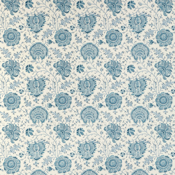 Samples and Purchasing available for Indiennes Floral Wp - Delft Blue By Lee Jofa | Sarah Bartholomew Wallpapers |Botanical & Floral  Wallcovering Print at Designer Wallcoverings and Fabrics