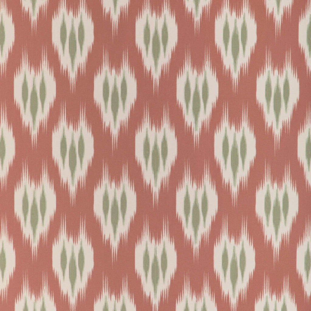 Samples and Purchasing available for Clare Paper - Coral Coral By Lee Jofa | Clare Wallcovering | Ikat/Southwest/Kilims Wallcovering Print at Designer Wallcoverings and Fabrics