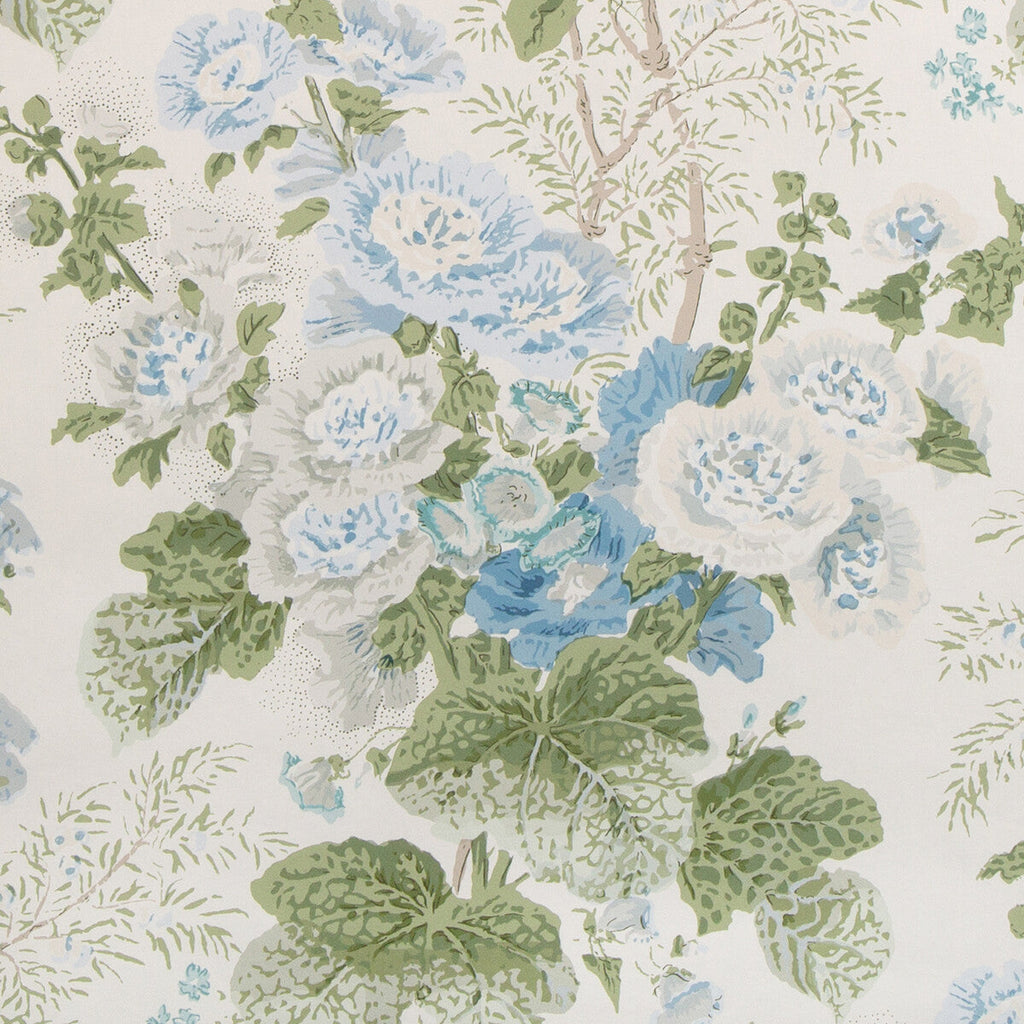 Samples and Purchasing available for Grand Althea Wp - Blue/Leaf  By Lee Jofa | Lee Jofa 200 Wallcovering |Botanical & Floral  Wallcovering Print at Designer Wallcoverings and Fabrics