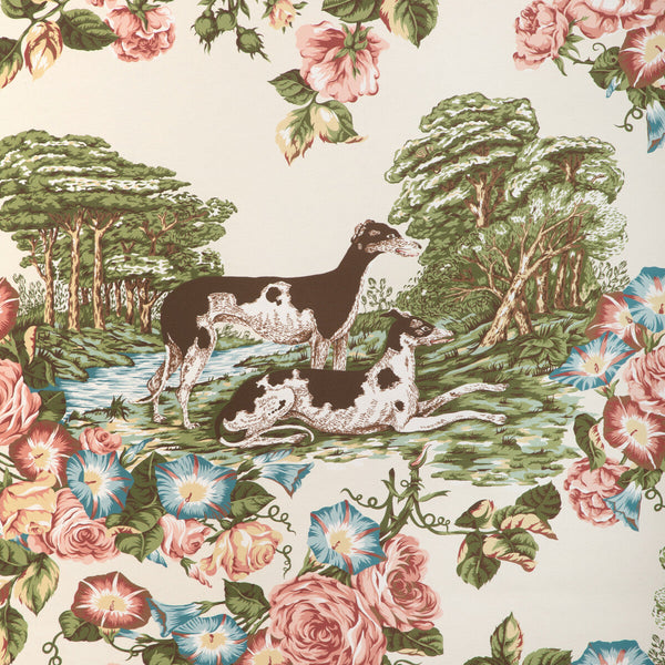 Samples and Purchasing available for Whippets Paper - Ivory White By Lee Jofa | Lee Jofa 200 Wallcovering |Animal/Insects Novelty Wallcovering Print at Designer Wallcoverings and Fabrics