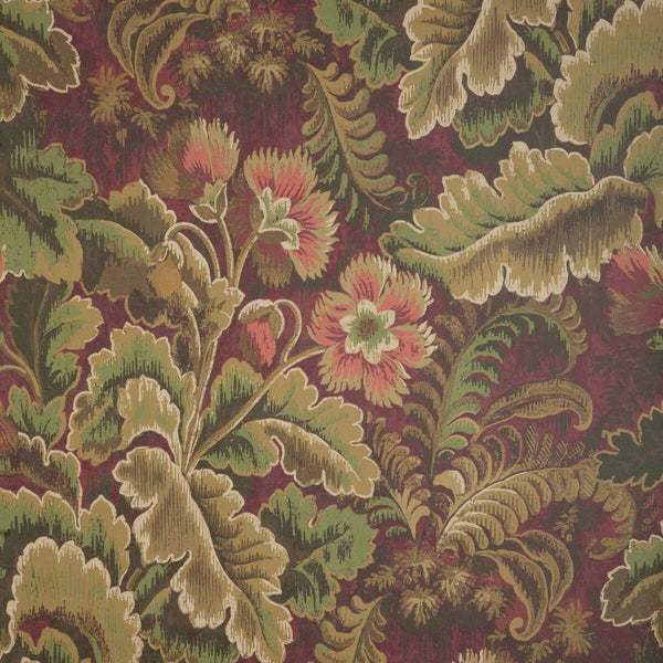 Samples and Purchasing available for Barwick Paper - Garnet Green By Lee Jofa | Barwick Wallcovering |Botanical & Floral  Wallcovering Print at Designer Wallcoverings and Fabrics