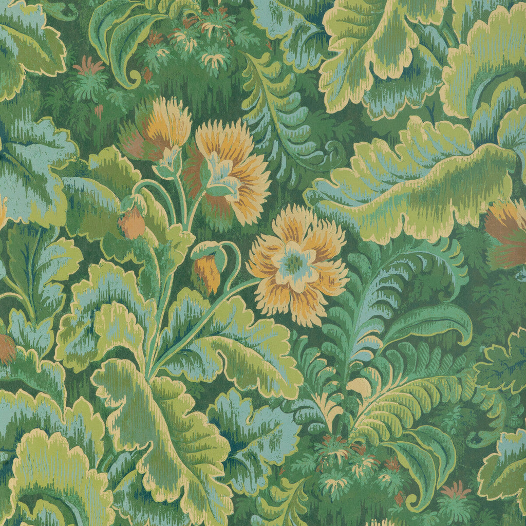 Samples and Purchasing available for Barwick Paper - Cypress Green By Lee Jofa | Barwick Wallcovering |Botanical & Floral  Wallcovering Print at Designer Wallcoverings and Fabrics