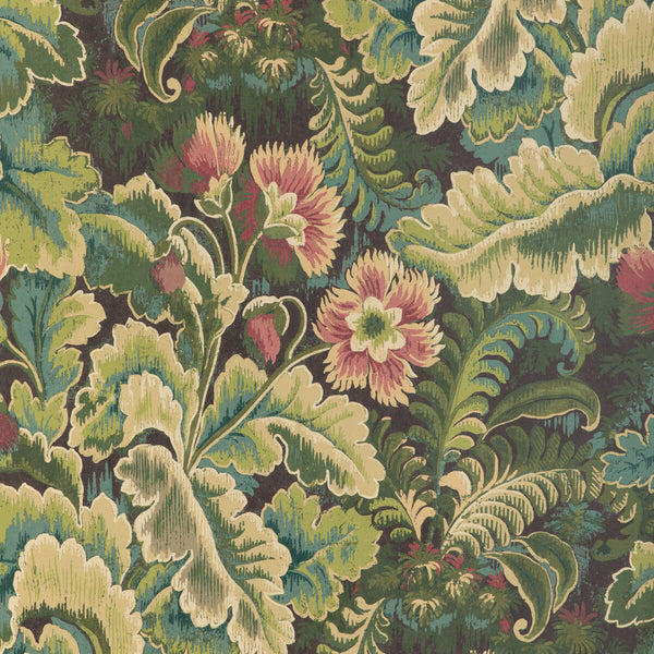 Samples and Purchasing available for Barwick Paper - Antique Green By Lee Jofa | Barwick Wallcovering |Botanical & Floral  Wallcovering Print at Designer Wallcoverings and Fabrics