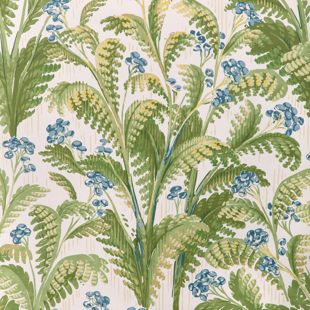 Samples and Purchasing available for Pashley Paper - Denim Blue By Lee Jofa | Garden Walk Wallcovering |Botanical & Floral  Wallcovering Print at Designer Wallcoverings and Fabrics