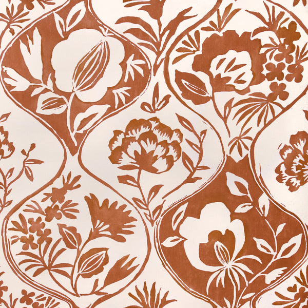 Samples and Purchasing available for Calathea Paper - Clay Brown By Lee Jofa | Garden Walk Wallcovering | Botanical & Floral Wallcovering Print at Designer Wallcoverings and Fabrics