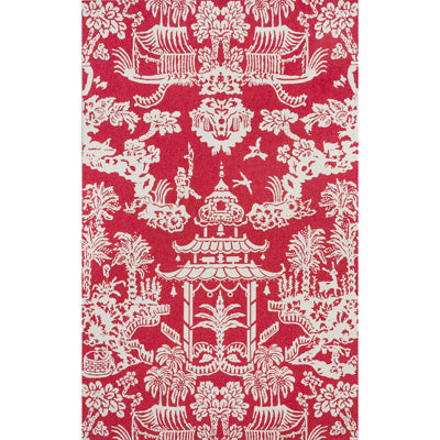 Samples and Purchasing available for Lhasa Paper - Red Burgundy/Red By Brunschwig & Fils |  | Chinoiserie Wallcovering Print at Designer Wallcoverings and Fabrics