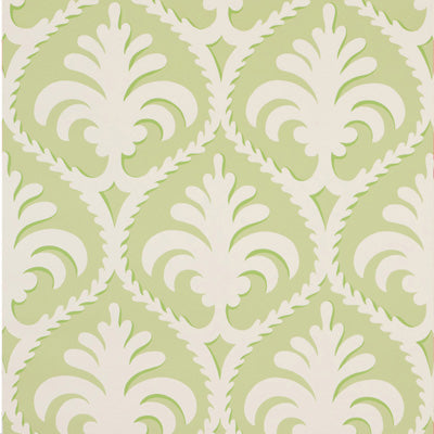 Samples and Purchasing available for Palmette - Green Green By Brunschwig & Fils |  | Toile Wallcovering Print at Designer Wallcoverings and Fabrics