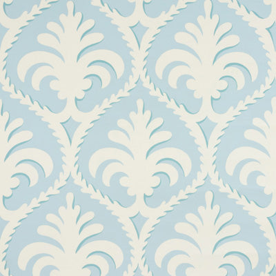 Samples and Purchasing available for Palmette - Aqua Green By Brunschwig & Fils |  | Toile Wallcovering Print at Designer Wallcoverings and Fabrics