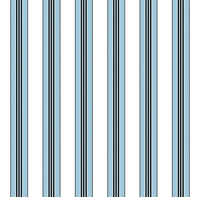 Samples and Purchasing available for Rayure Lione - Ciel Light Blue By Brunschwig & Fils | Madeleine Castaing | Stripes Wallcovering Print at Designer Wallcoverings and Fabrics