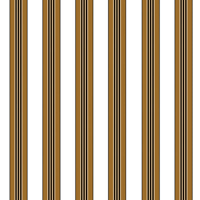 Samples and Purchasing available for Rayure Lione - Tobacco Brown By Brunschwig & Fils | Madeleine Castaing | Stripes Wallcovering Print at Designer Wallcoverings and Fabrics