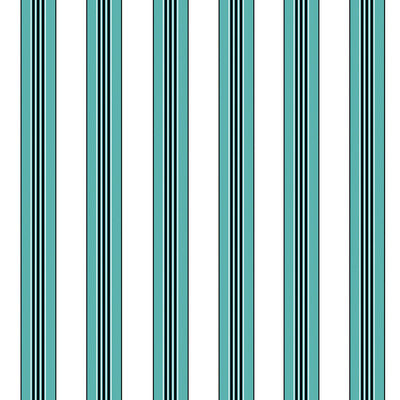 Samples and Purchasing available for Rayure Lione - Aqua Turquoise By Brunschwig & Fils | Madeleine Castaing | Stripes Wallcovering Print at Designer Wallcoverings and Fabrics