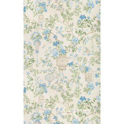 Samples and Purchasing available for Jardin Fleuri - Delft Multi By Brunschwig & Fils | Summer Palace Wallpapers |Chinoiserie Botanical & Floral Wallcovering Print at Designer Wallcoverings and Fabrics