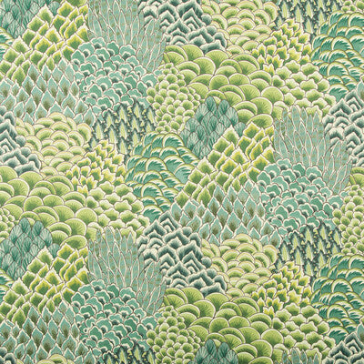 Samples and Purchasing available for Katibi - Leaf Green By Brunschwig & Fils | Grand Bazaar Wallpapers |Botanical & Floral Global Wallcovering Print at Designer Wallcoverings and Fabrics