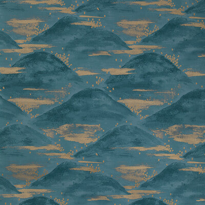 Samples and Purchasing available for La Brume - Teal Teal By Brunschwig & Fils | Les Ensembliers Wallpapers | Modern Wallcovering Print at Designer Wallcoverings and Fabrics