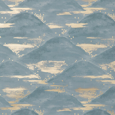 Samples and Purchasing available for La Brume - Blue Blue By Brunschwig & Fils | Les Ensembliers Wallpapers | Modern Wallcovering Print at Designer Wallcoverings and Fabrics