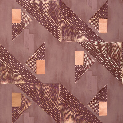 Samples and Purchasing available for Le Tonnerre - Terracotta Burgundy/Red By Brunschwig & Fils | Les Ensembliers Wallpapers |Modern Geometric Wallcovering  at Designer Wallcoverings and Fabrics