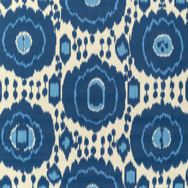 Samples and Purchasing available for Mayenne - Blue Blue By Brunschwig & Fils | Louverne Wallpapers | Ikat/Southwest/Kilims Wallcovering Print at Designer Wallcoverings and Fabrics