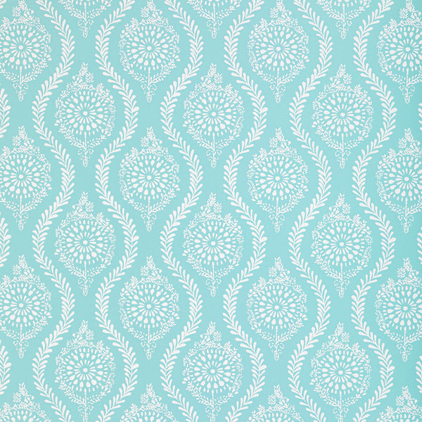 Samples and Purchasing available for Marindol - Aqua Turquoise By Brunschwig & Fils | Manoir Wallpapers | Paisley Wallcovering Print at Designer Wallcoverings and Fabrics