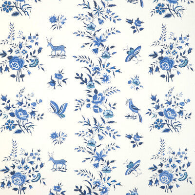 Samples and Purchasing available for Aurel - Sky/Blue White By Brunschwig & Fils | Cadenet Wallpapers |Animal/Insects Botanical & Floral Wallcovering Print at Designer Wallcoverings and Fabrics