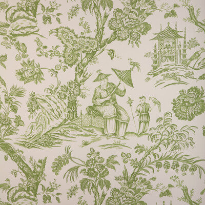 Samples and Purchasing available for Marcel - Leaf White By Brunschwig & Fils | Cadenet Wallpapers |Chinoiserie Toile Wallcovering Print at Designer Wallcoverings and Fabrics