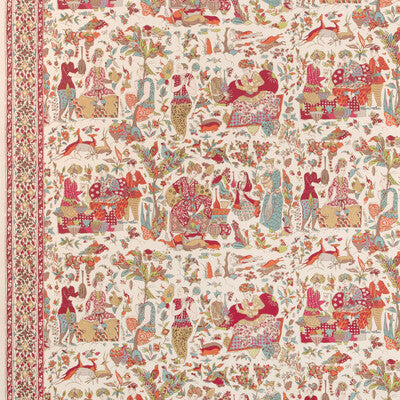 Samples and Purchasing available for Shalimar - Berry/Sand Red By Brunschwig & Fils | La Menagerie Wallcovering |Chinoiserie Toile Wallcovering Print at Designer Wallcoverings and Fabrics