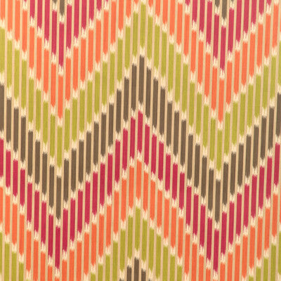 Samples and Purchasing available for Cascade - Berry/Leaf Orange By Brunschwig & Fils | La Menagerie Wallcovering |Flamestitch Stripes Wallcovering Print at Designer Wallcoverings and Fabrics