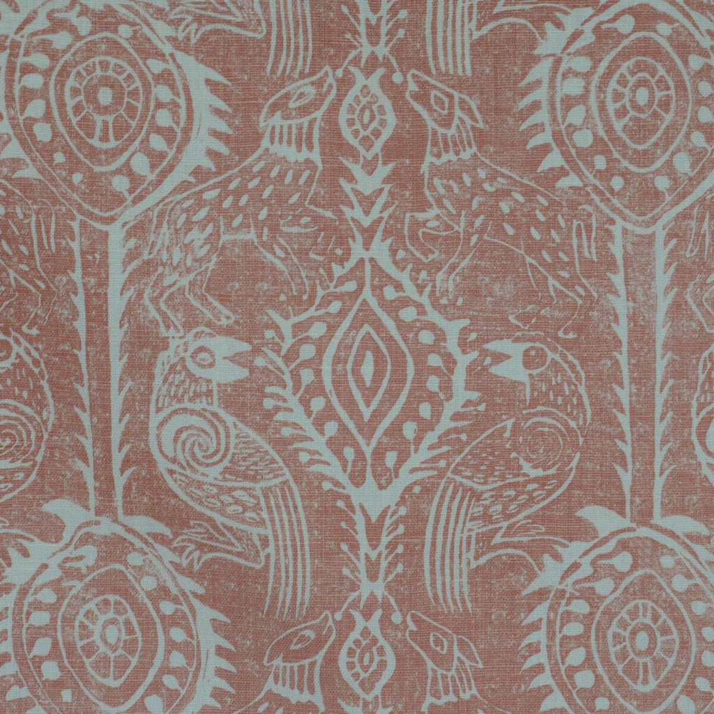 Samples and Purchasing available for Beasties - Coral Pink By Lee Jofa | Blithfield |Animal/Insects Global Wallcovering Print at Designer Wallcoverings and Fabrics