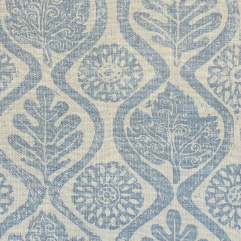 Samples and Purchasing available for Oakleaves - Blue White By Lee Jofa | Blithfield |Botanical & Floral Modern Wallcovering Print at Designer Wallcoverings and Fabrics