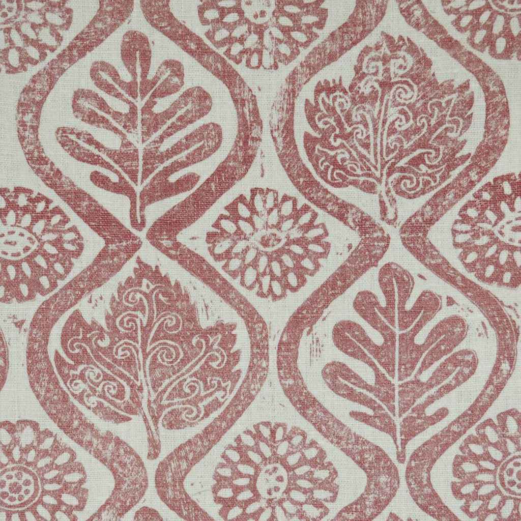 Samples and Purchasing available for Oakleaves - Pink White By Lee Jofa | Blithfield |Botanical & Floral Modern Wallcovering Print at Designer Wallcoverings and Fabrics