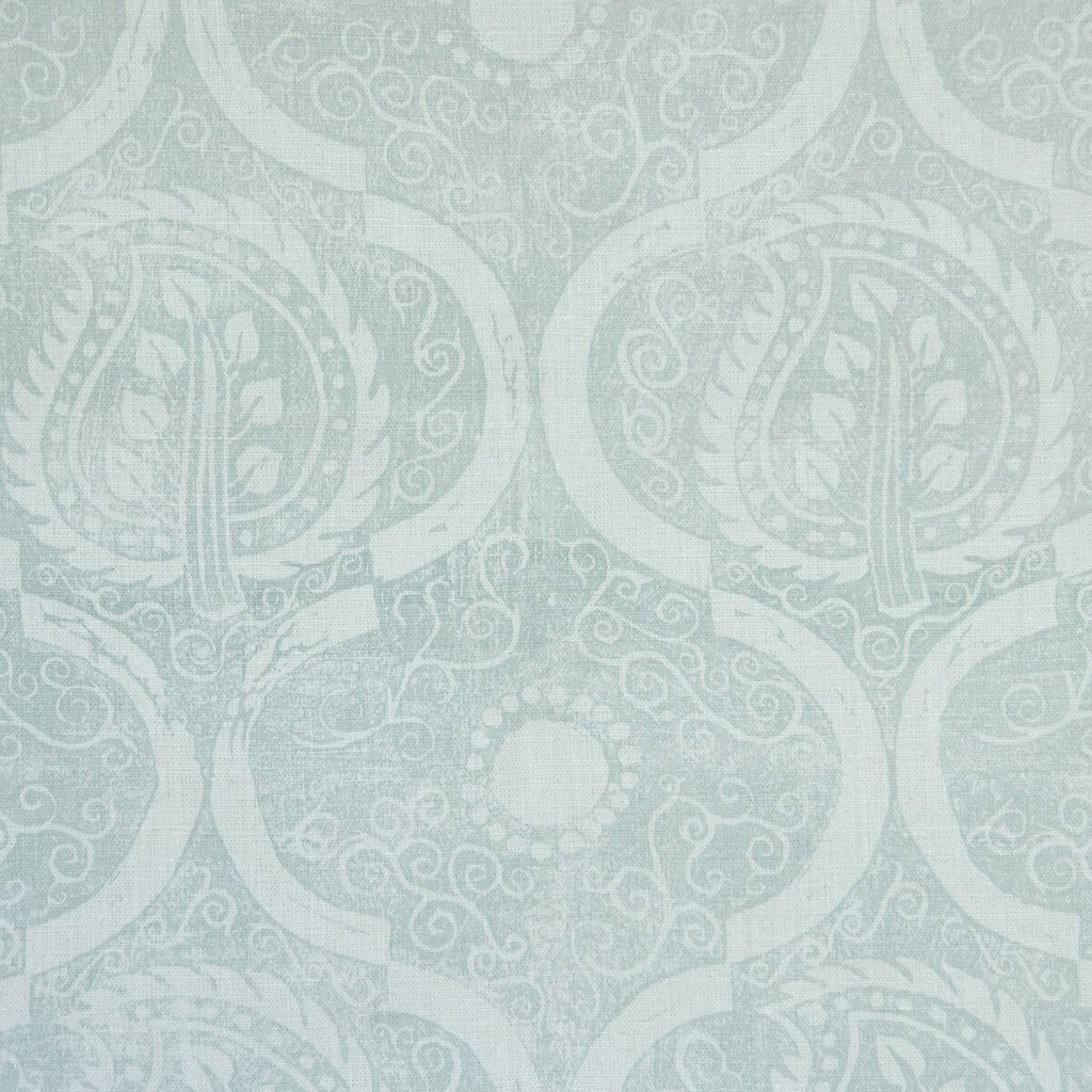 Samples and Purchasing available for Persian Leaf - Aqua Light Blue By Lee Jofa | Blithfield |Botanical & Floral Global Wallcovering Print at Designer Wallcoverings and Fabrics