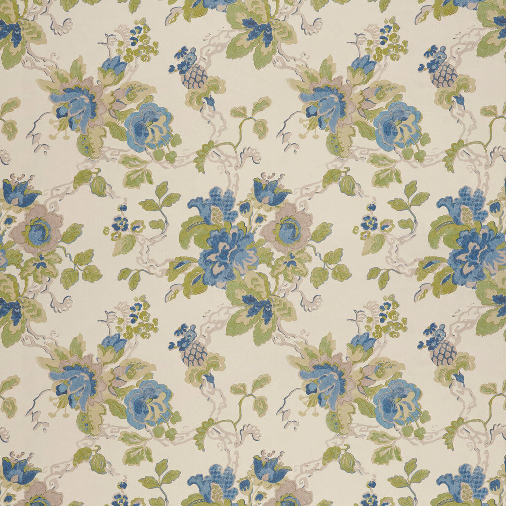 Samples and Purchasing available for Parnham - Cornflower/Lime Multi By Lee Jofa | Blithfield |  Wallcovering Print at Designer Wallcoverings and Fabrics