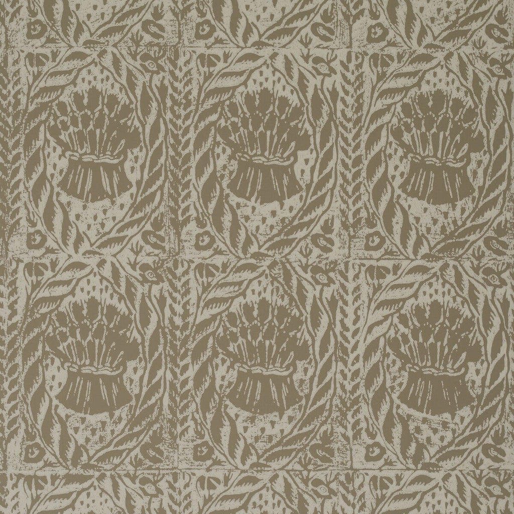 Samples and Purchasing available for Cornstooks Wp - Smoky Qtz Khaki By Lee Jofa | Blithfield |Botanical & Floral  Wallcovering Print at Designer Wallcoverings and Fabrics