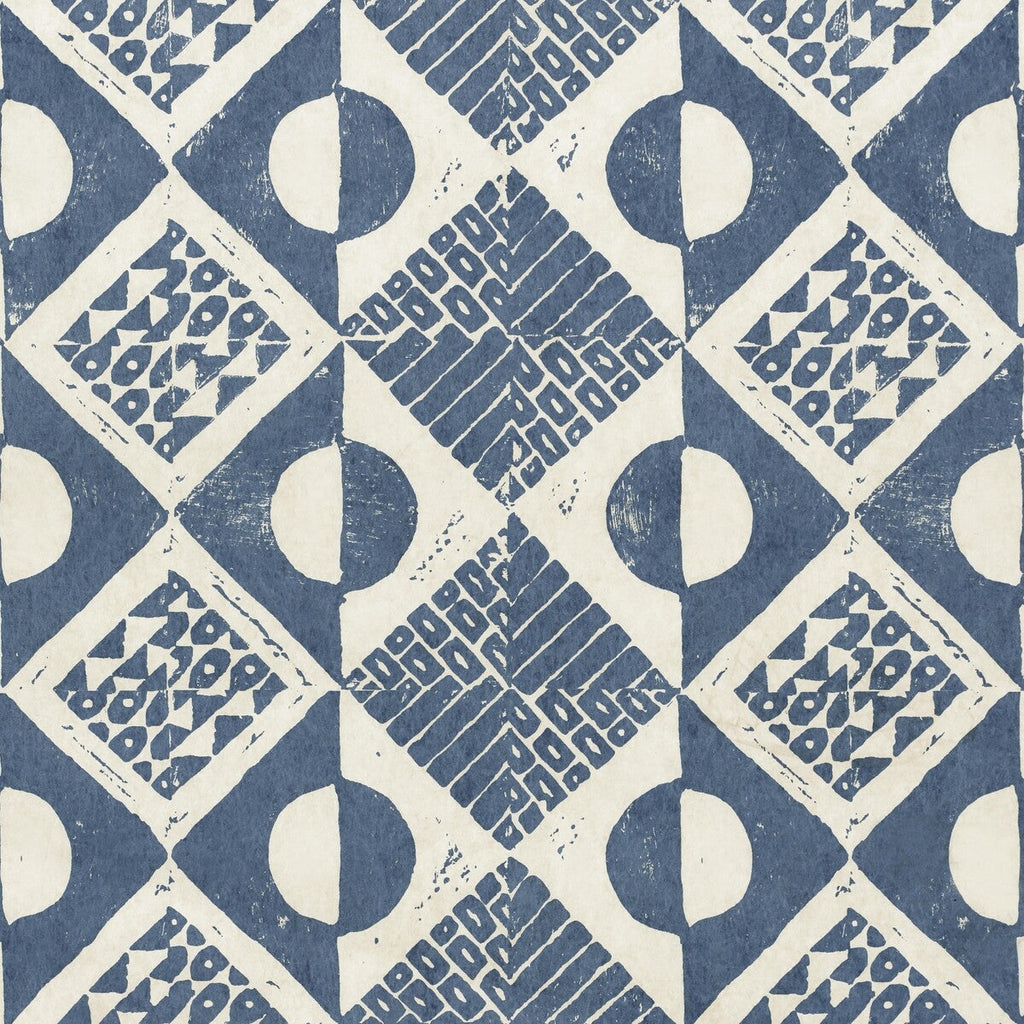 Samples and Purchasing available for Circles And Squares Wp - Azure Blue By Lee Jofa | Blithfield |  Wallcovering Print at Designer Wallcoverings and Fabrics