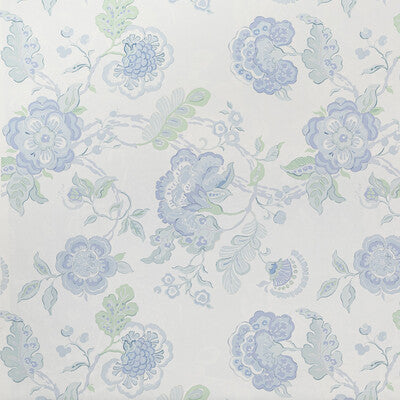 Samples and Purchasing available for Somerset Wp - Ocean Light Blue By Lee Jofa | Blithfield |Botanical & Floral  Wallcovering Print at Designer Wallcoverings and Fabrics