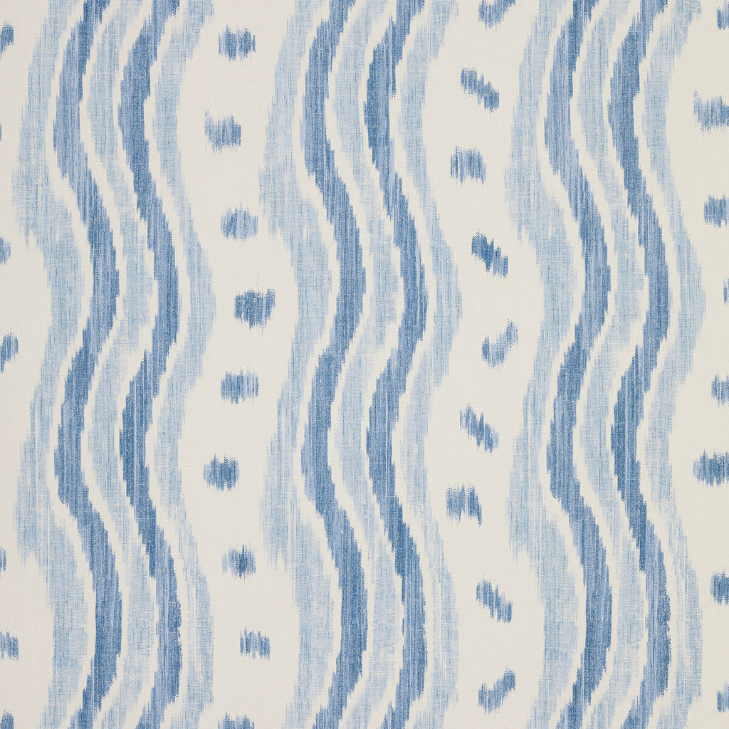 Samples and Purchasing available for Ikat Stripe Wp - Azure Blue By Lee Jofa | Blithfield |Ikat/Southwest/Kilims Stripes Wallcovering Print at Designer Wallcoverings and Fabrics