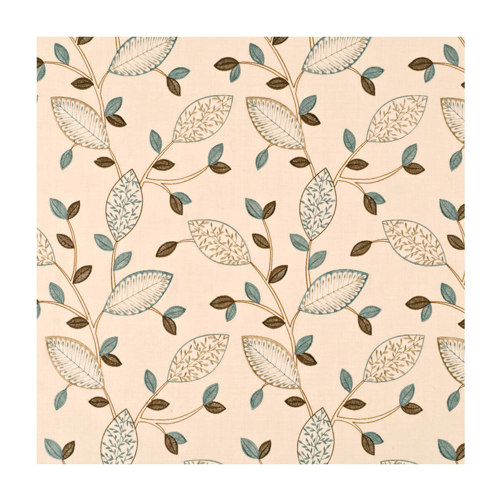 Samples and Purchasing available for Lauretta - Teal/Biscuit Green By Baker Lifestyle | Country Garden |  Drapery Embroidery at Designer Wallcoverings and Fabrics