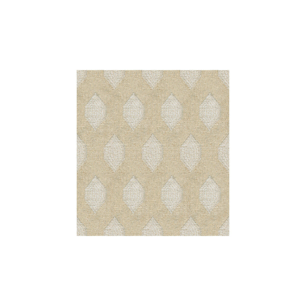 Samples and Purchasing available for Anisha - Natural Beige By Baker Lifestyle | Echo Ii |Geometric Small Scale Multipurpose Embroidery at Designer Wallcoverings and Fabrics