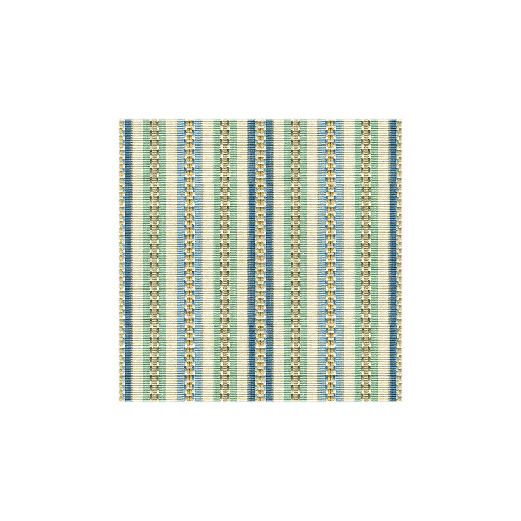 Samples and Purchasing available for Prasana - Aqua/Sky Ivory By Baker Lifestyle | Echo Ii | Stripes Multipurpose  at Designer Wallcoverings and Fabrics