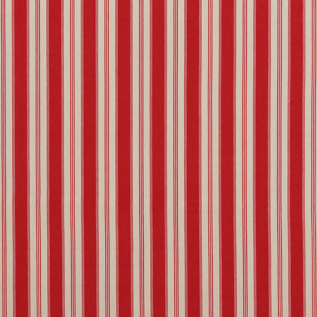 Samples and Purchasing available for Tango Ticking - Red Red By Baker Lifestyle | Carnival |Stripes  Multipurpose Weave at Designer Wallcoverings and Fabrics