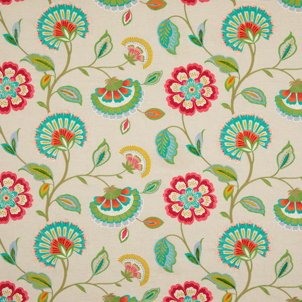 Samples and Purchasing available for Scentsational - Multi Green By Baker Lifestyle | Fiesta |  Multipurpose Embroidery at Designer Wallcoverings and Fabrics