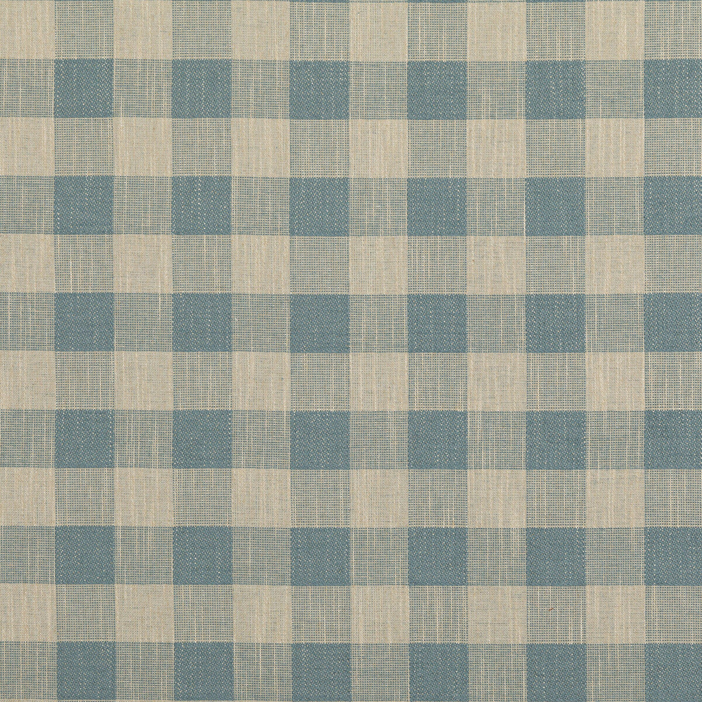 Samples and Purchasing available for Block Check - Soft Blue Blue By Baker Lifestyle | Block Weaves | Plaid / Check Upholstery Weave at Designer Wallcoverings and Fabrics