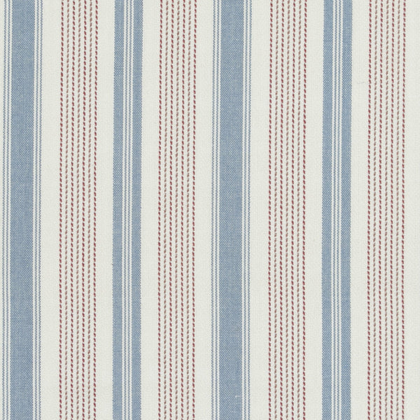 Samples and Purchasing available for Purbeck Stripe - Red/Blue Red By Baker Lifestyle | Bridport |Stripes  Multipurpose  at Designer Wallcoverings and Fabrics