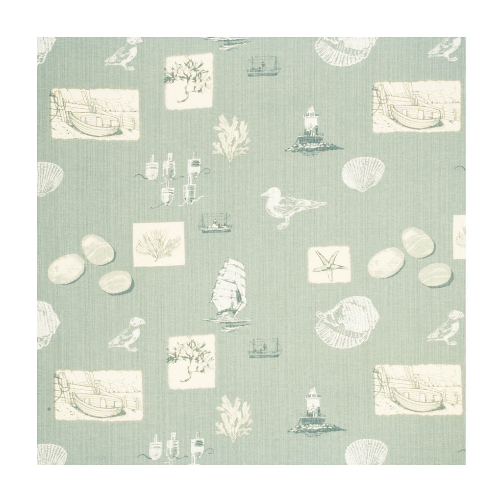 Samples and Purchasing available for Sennen - Pale Aqua Light Green By Parkertex | Beachcomber Collection |Animal/Insects Novelty Multipurpose Print at Designer Wallcoverings and Fabrics