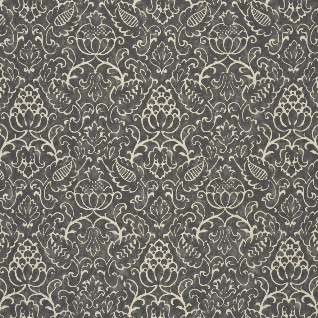 Samples and Purchasing available for Oakbury - Smoke Grey By Baker Lifestyle | Foxwood |Damask  Multipurpose Print at Designer Wallcoverings and Fabrics