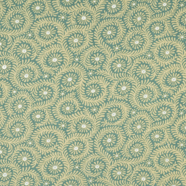 Samples and Purchasing available for Foxy - Aqua Blue By Baker Lifestyle | Foxwood |Botanical & Floral Small Scale Multipurpose Print at Designer Wallcoverings and Fabrics