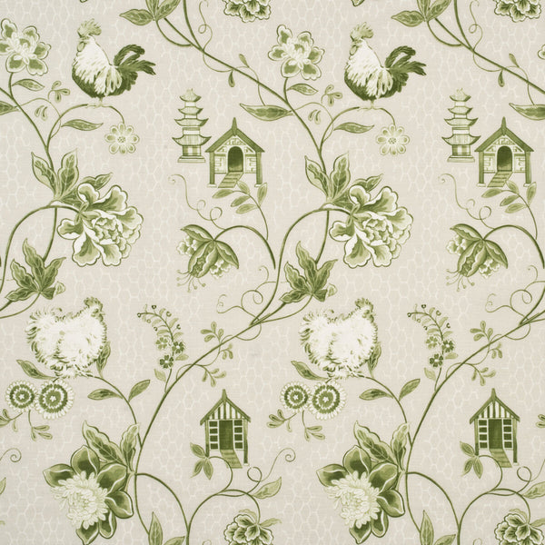 Samples and Purchasing available for Bantam Toile - Green Green By Baker Lifestyle | Opera Garden |Toile  Drapery Print at Designer Wallcoverings and Fabrics