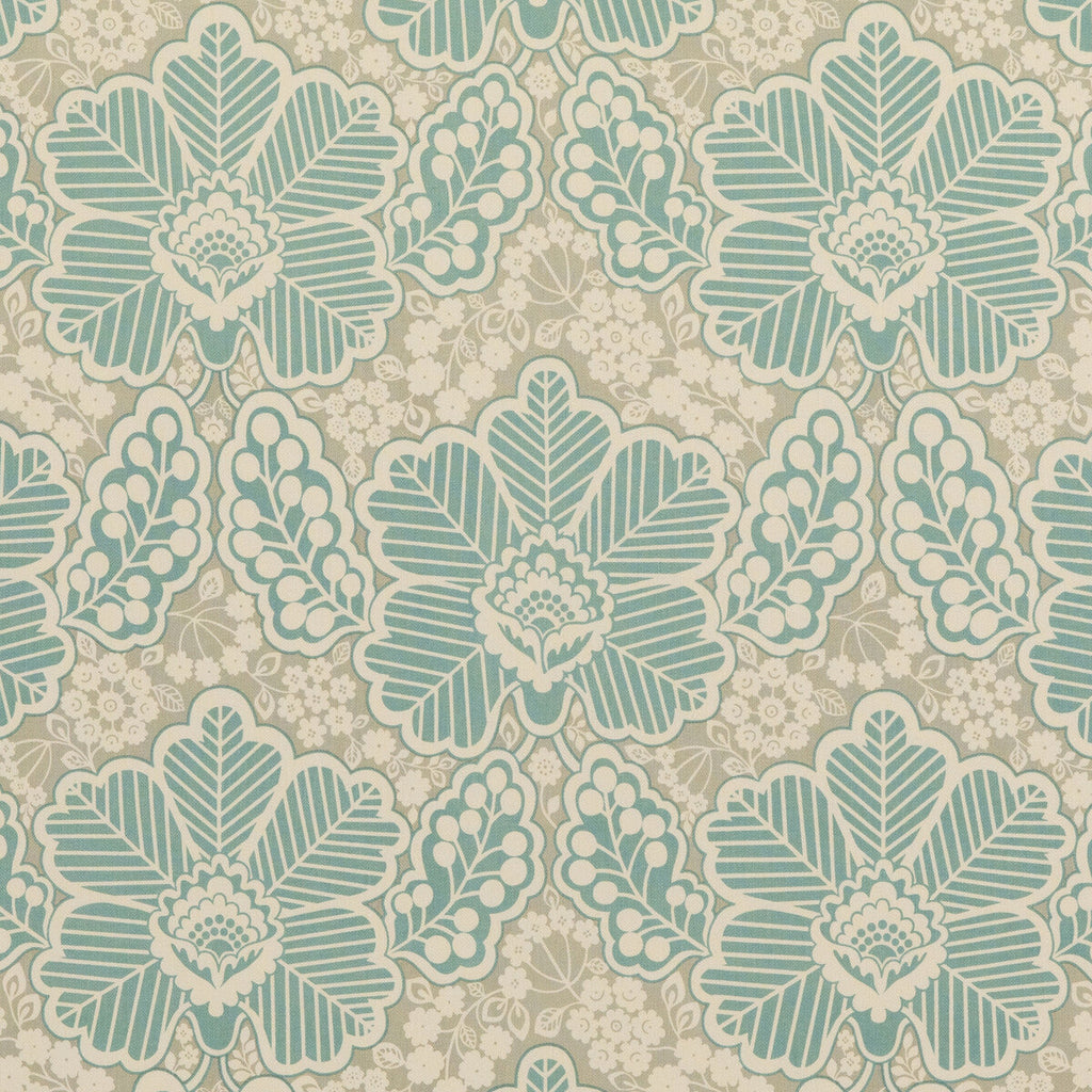 Samples and Purchasing available for Arbour - Aqua Teal By Baker Lifestyle | Block Party |Botanical & Floral  Multipurpose Print at Designer Wallcoverings and Fabrics