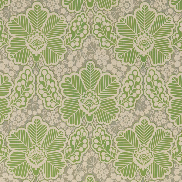 Samples and Purchasing available for Arbour - Green Green By Baker Lifestyle | Block Party |Botanical & Floral  Multipurpose Print at Designer Wallcoverings and Fabrics